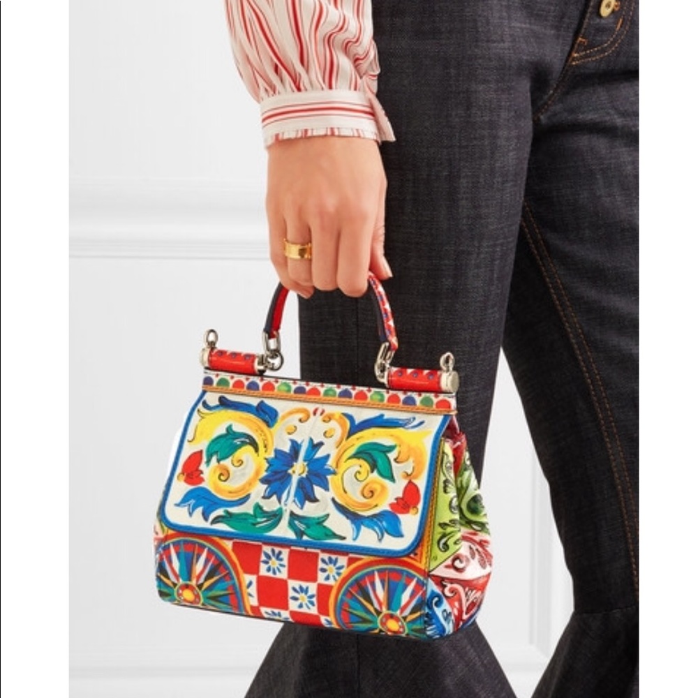 Dolce & Gabbana Sicily Small Printed Texturedleath - Picture 1 of 16